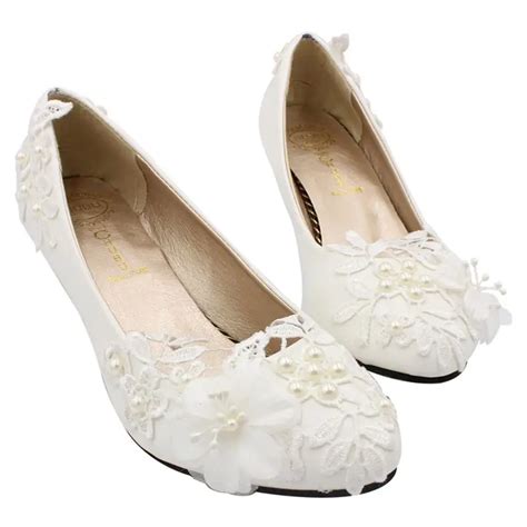 small heel wedding shoes